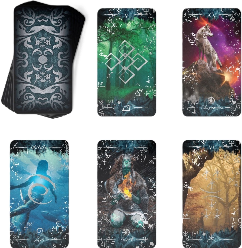 Tarot Mond und Wolf (78 Karten + Anleitung)