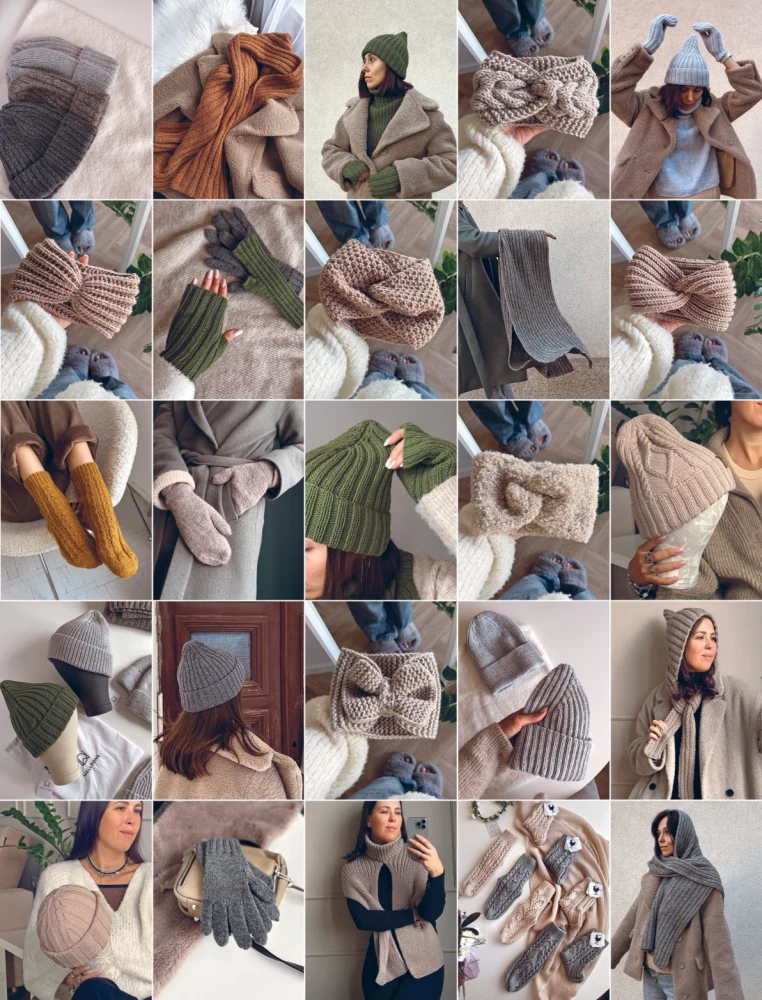 Knitting Master. 5000 Accessories: Hats, Hoods, Cowls, Mittens, Gloves, Socks. A Constructor Book for Trendy Models for a Stylish Winter Look