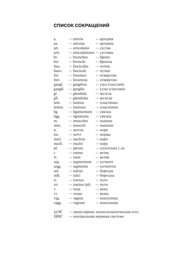 Human Anatomy. Terminological Dictionary