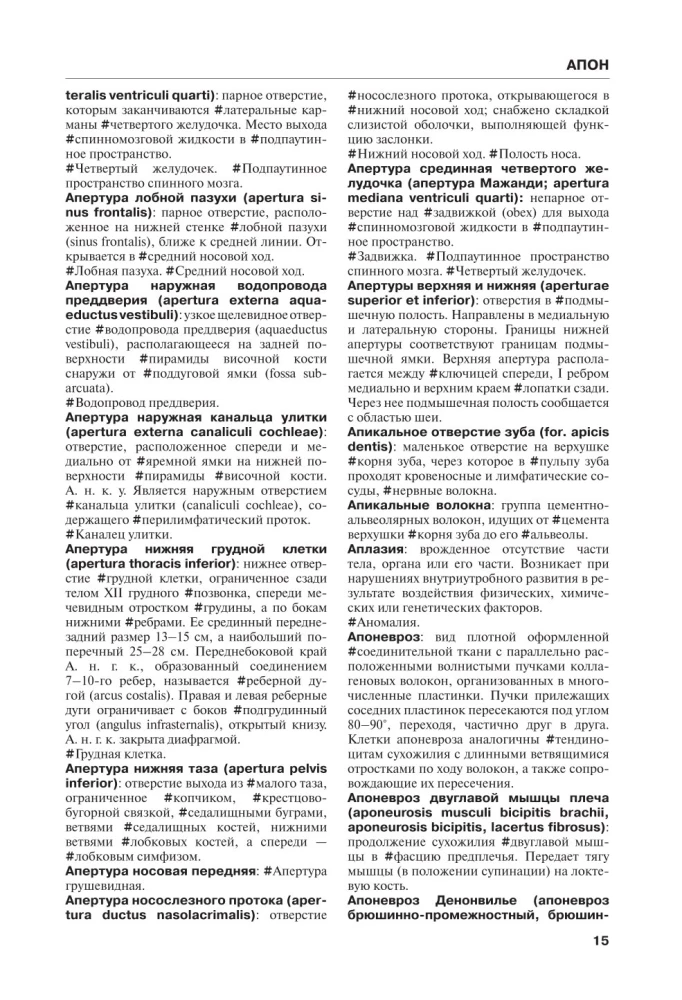 Human Anatomy. Terminological Dictionary