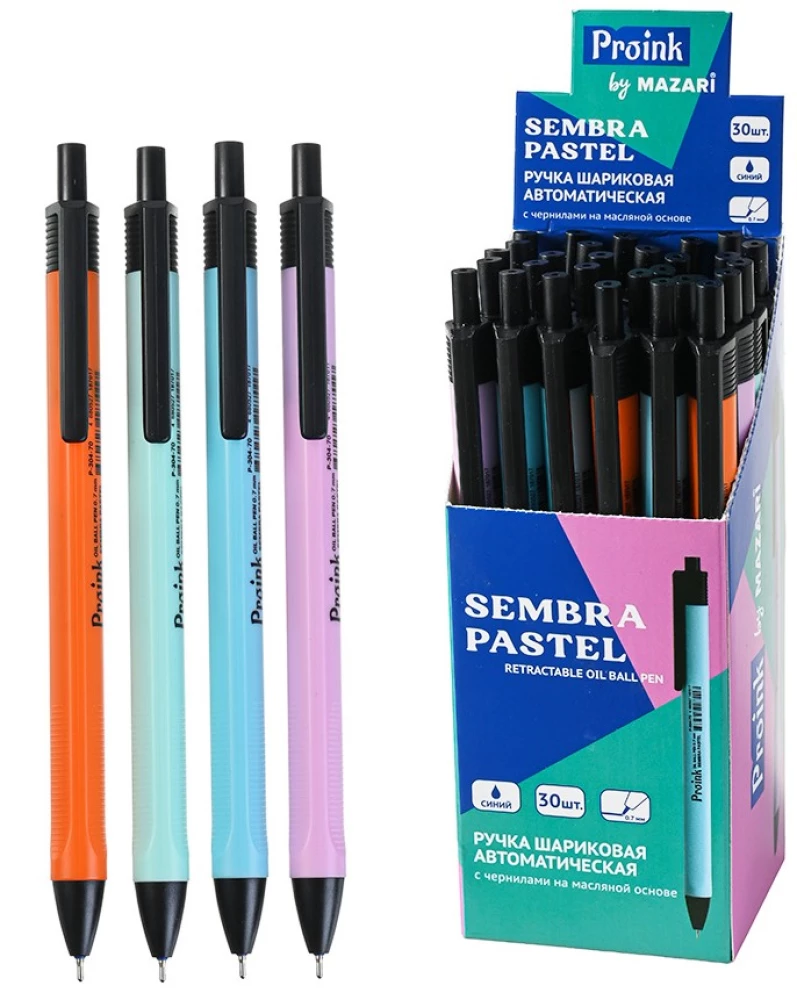 Kugelschreiber - Sembra pastel, blau, im Sortiment