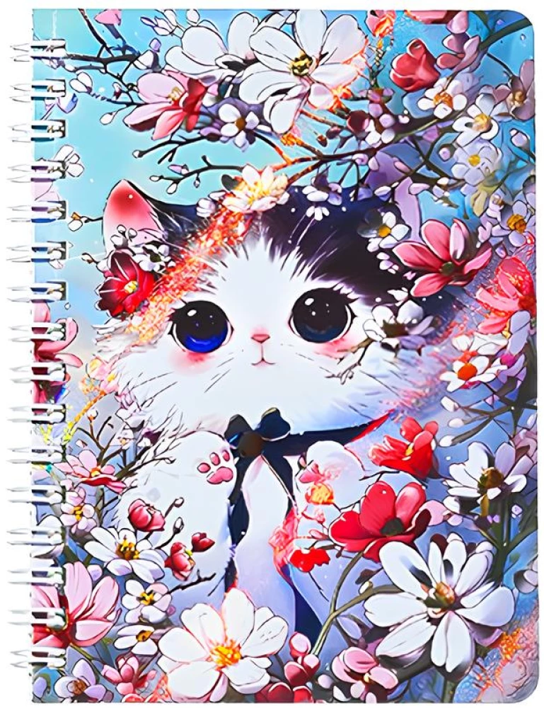 Notebook - Kittens, 60 sheets, grid, assorted