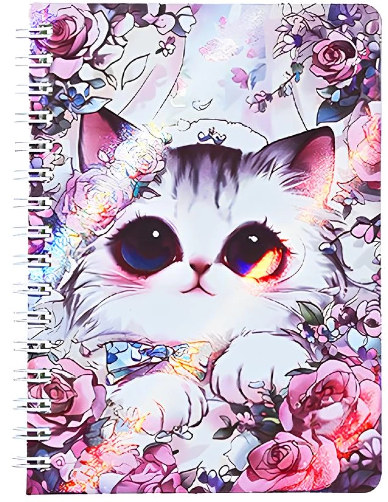 Notebook - Kittens, 60 sheets, grid, assorted