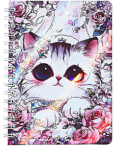Notebook - Kittens, 60 sheets, grid, assorted