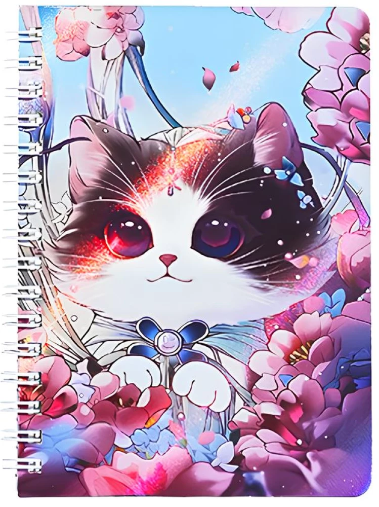 Notebook - Kittens, 60 sheets, grid, assorted