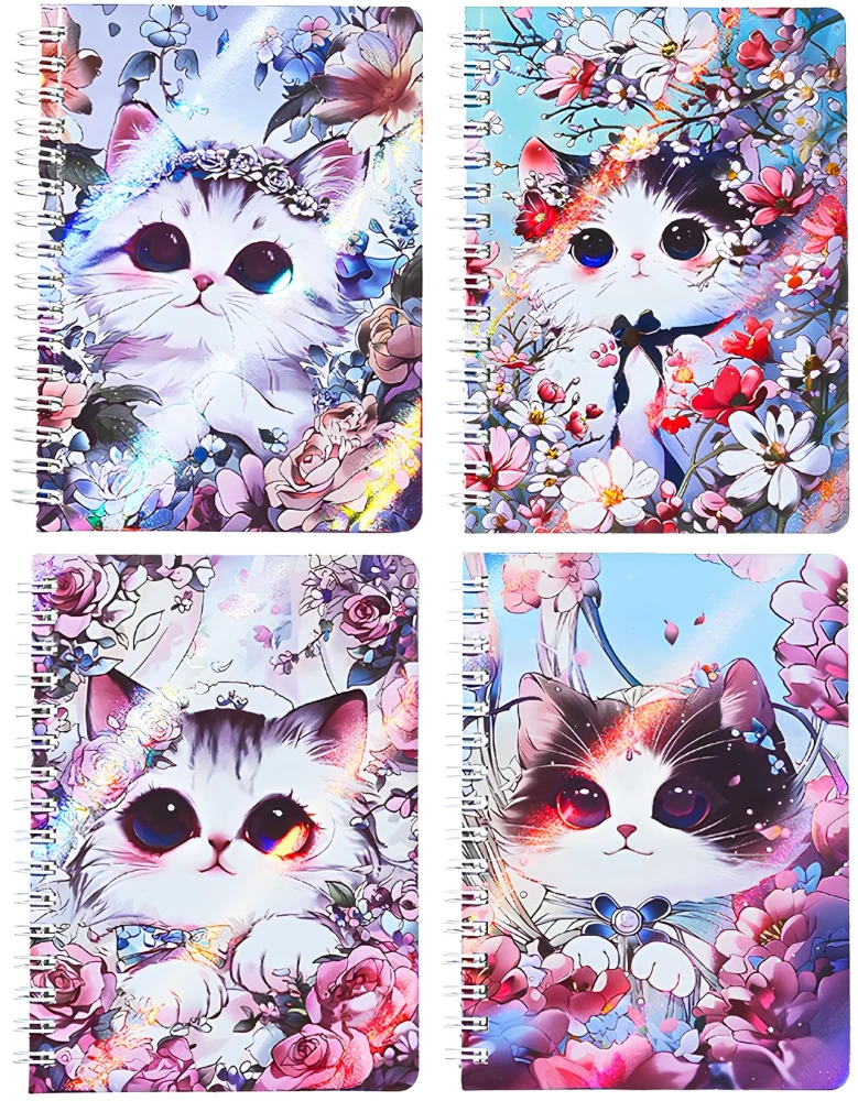 Notebook - Kittens, 60 sheets, grid, assorted