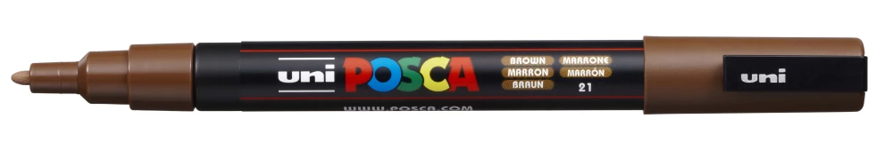 Akrila marķieris Uni Posca PC-3M 21, brūns