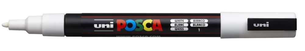 Akrüülmarker Uni Posca PC-3M 01, valge