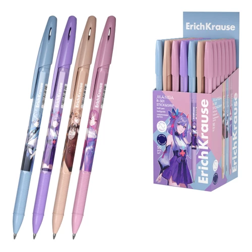 Kārtējā lodīšu pildspalva - R-301 Stick&Grip Manga 0.7, tintes krāsa zila, sortimentā