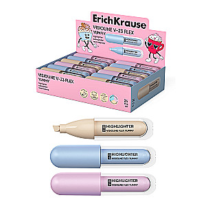 Text highlighter ErichKrause Visioline V-23 Flex Yummy, with a flexible tip, assorted