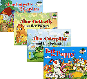 Szpic Boba, Gąsienica Alina i jej przyjaciele, Motyl Alina i jej obraz, Motyl Alina w ogrodzie (zestaw 4 książek)