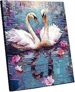 Crystal Number Painting - Swan Fidelity. 29 Colors