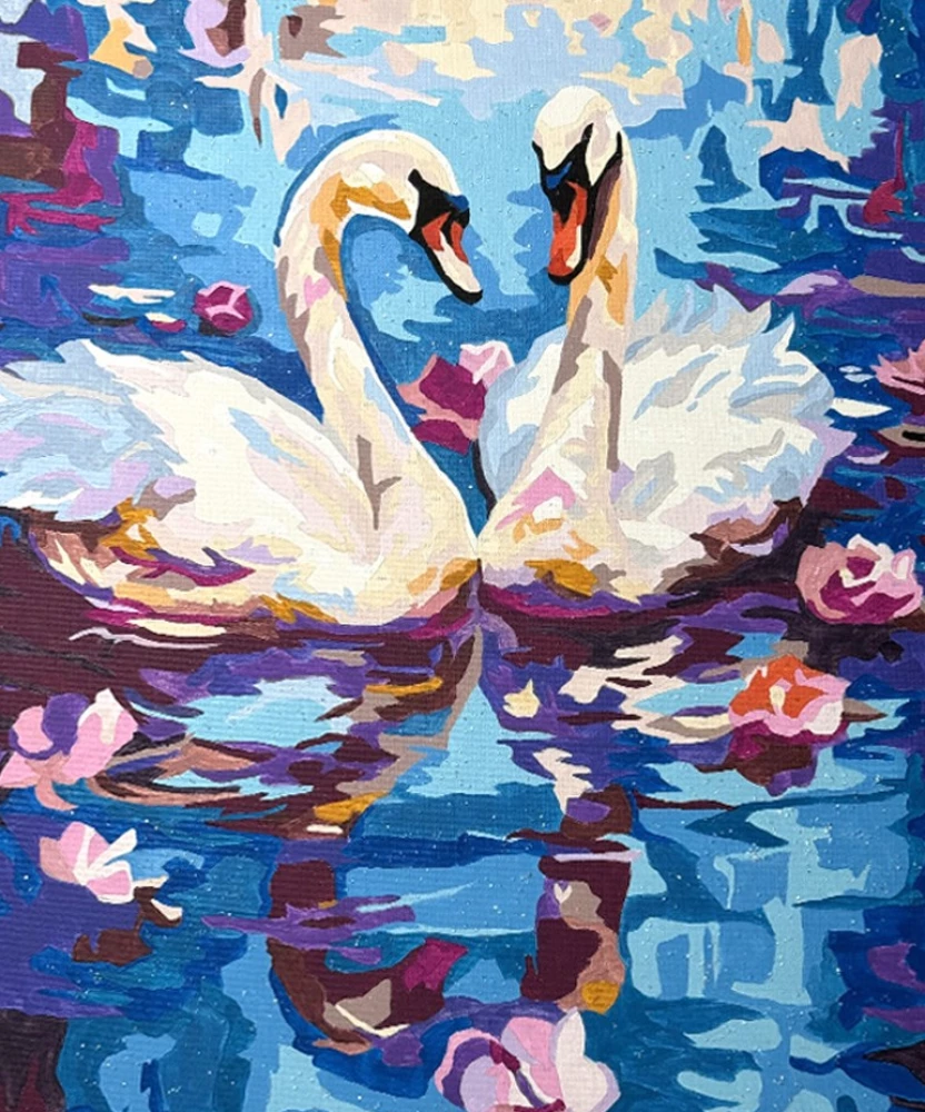 Crystal Number Painting - Swan Fidelity. 29 Colors