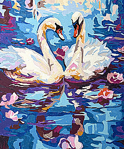 Crystal Number Painting - Swan Fidelity. 29 Colors