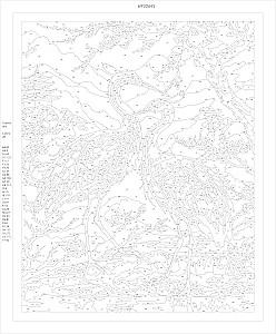 Numbrite kunst koos kristallidega 40x50 cm - Jaapani tõugut