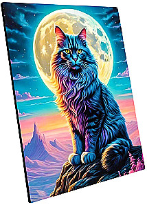Paint by Numbers with Glow-in-the-Dark Paint - Cosmic Cat. 22 Colors