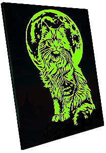 Paint by Numbers with Glow-in-the-Dark Paint - Cosmic Cat. 22 Colors