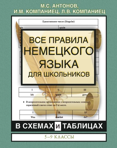 Visos Vokiečių kalbos taisyklės mokiniams schemose ir lentelėse. 5-9 klasės