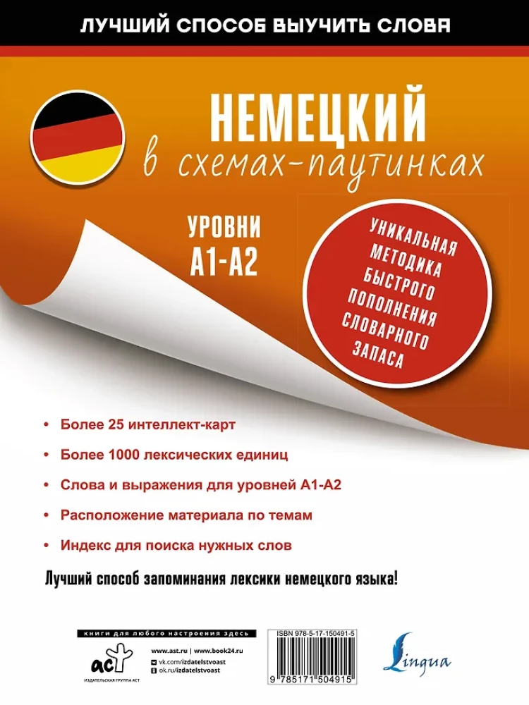 Niemiecki w schematach-pajęczynkach. Poziomy A1-A2