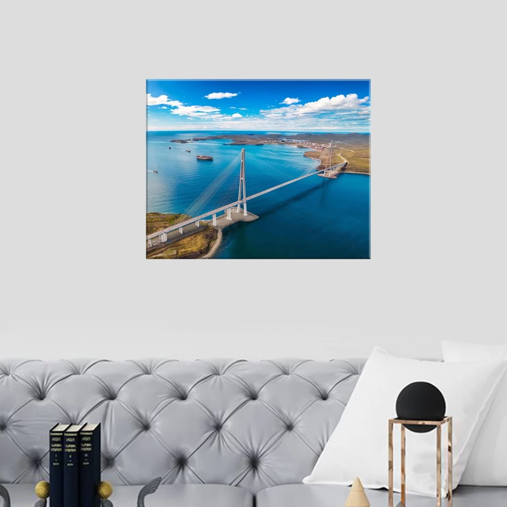Numbered Painting - Russian Bridge. Vladivostok. 22 Colors