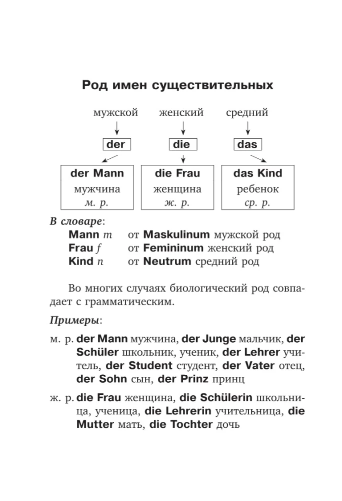 Visi Vācijas valodas noteikumi shēmās un tabulās