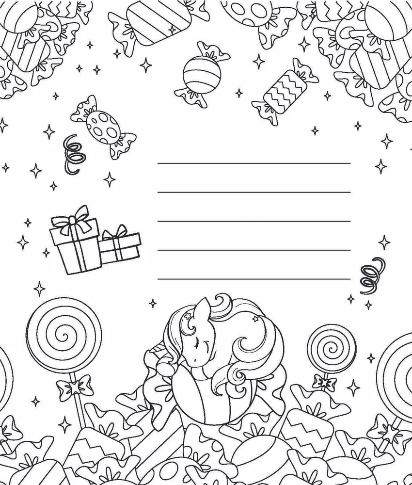 Creativity Album with Stickers. Handmade Gift. Beautiful Unicorns