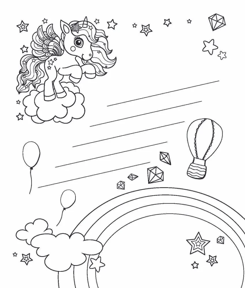 Creativity Album with Stickers. Handmade Gift. Beautiful Unicorns