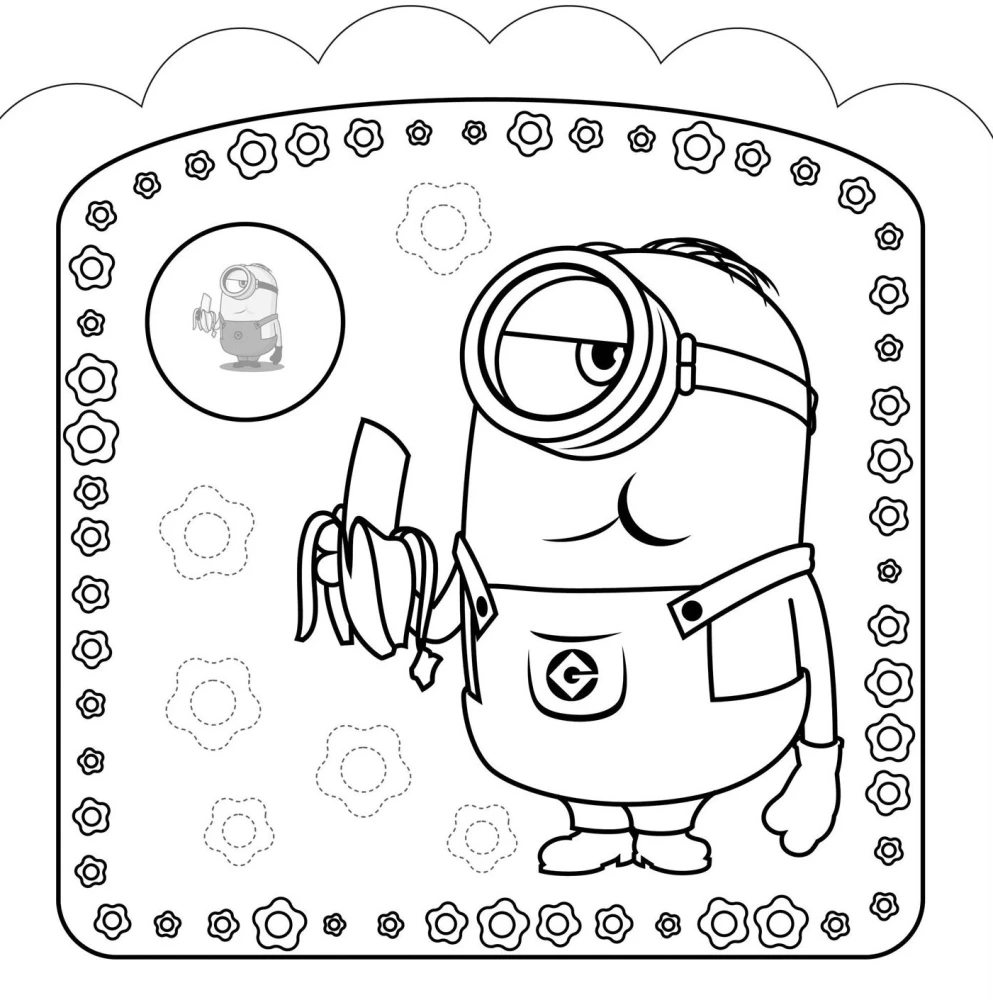 Coloring Stickers. Minions. Friends Forever