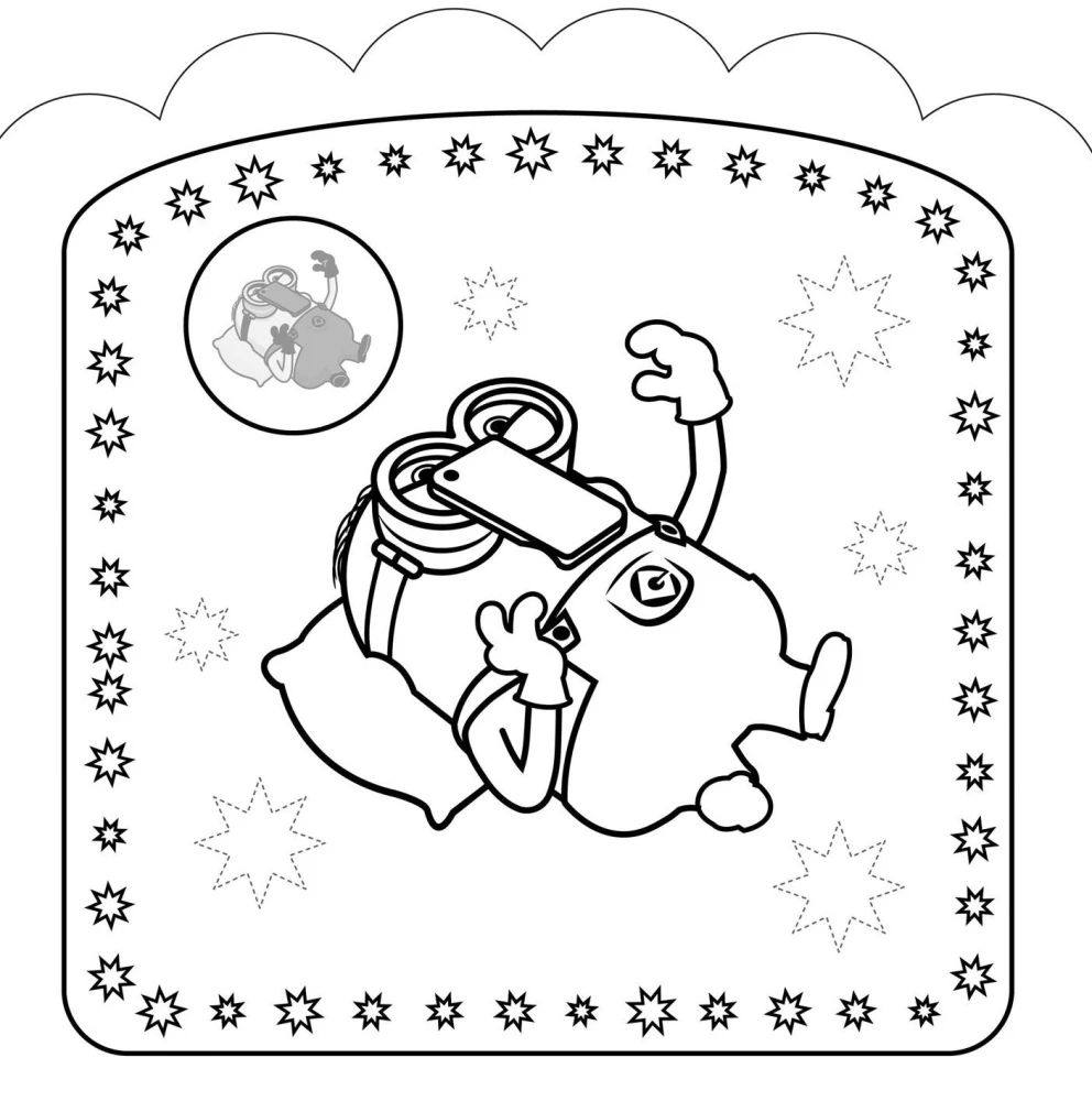 Coloring Stickers. Minions. Friends Forever