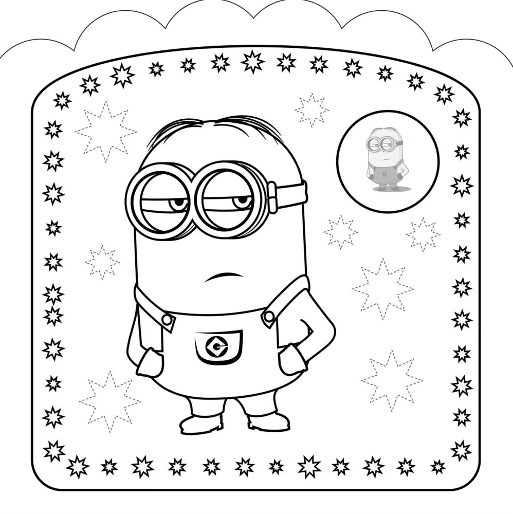 Coloring Stickers. Minions. Friends Forever