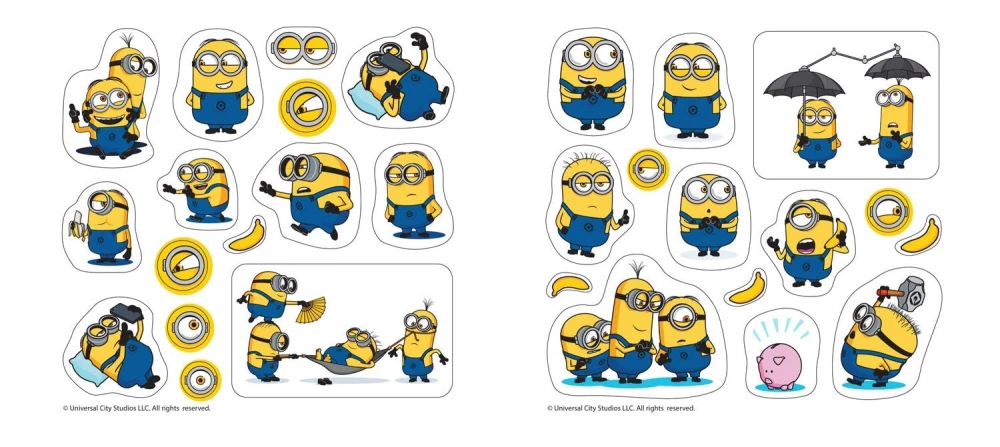Coloring Stickers. Minions. Friends Forever