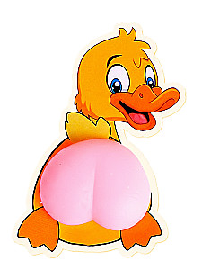 Stress Relief Sticker - Duck Bottom