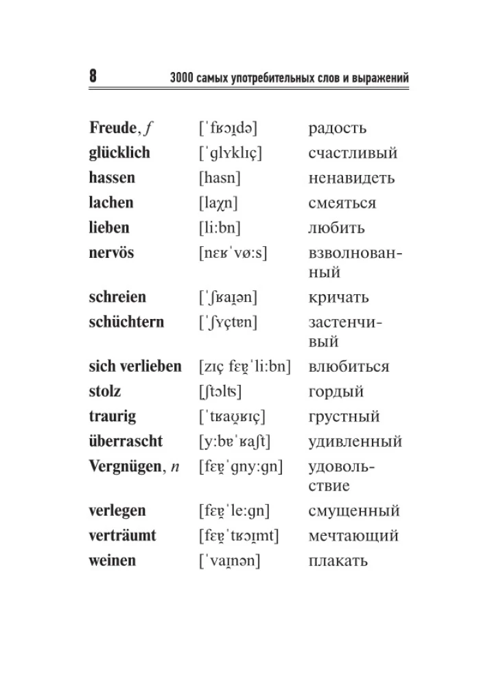 3000 visbiežāk lietoto vārdus un izteicienus vācu valodā