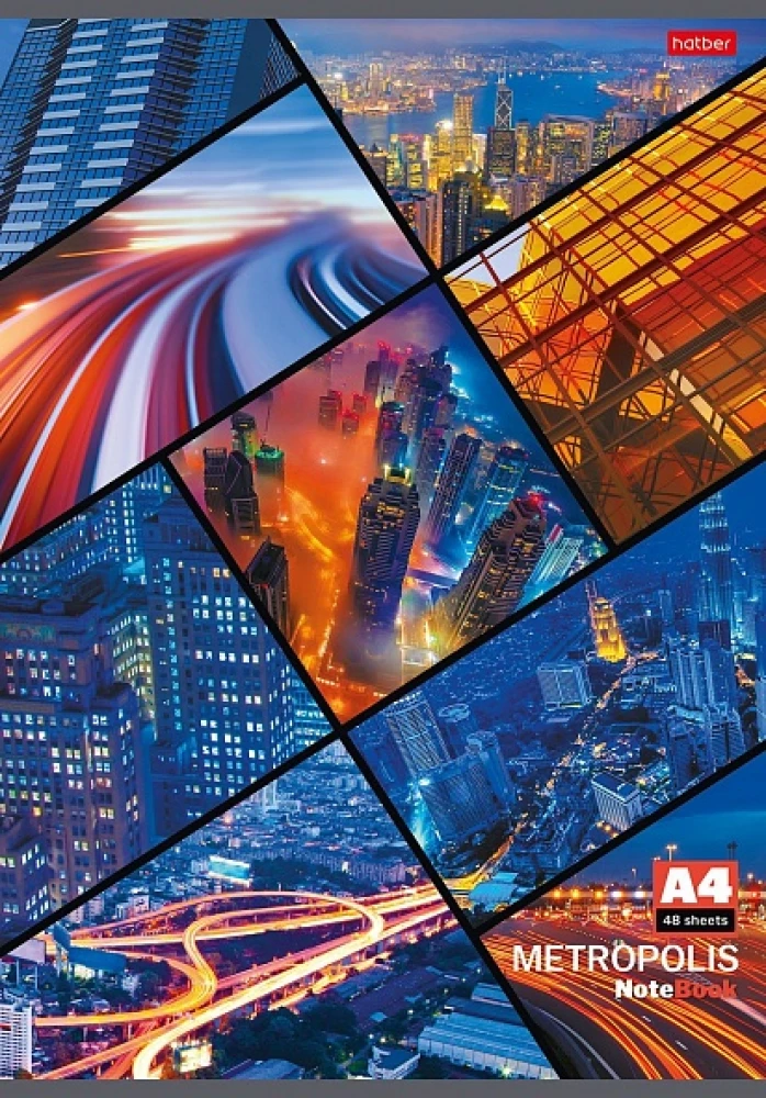 Zeszyt - Metropolis, A4, 48 kart, kratka, w asortymencie