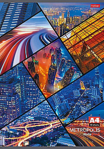 Zeszyt - Metropolis, A4, 48 kart, kratka, w asortymencie