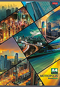 Zeszyt - Metropolis, A4, 48 kart, kratka, w asortymencie