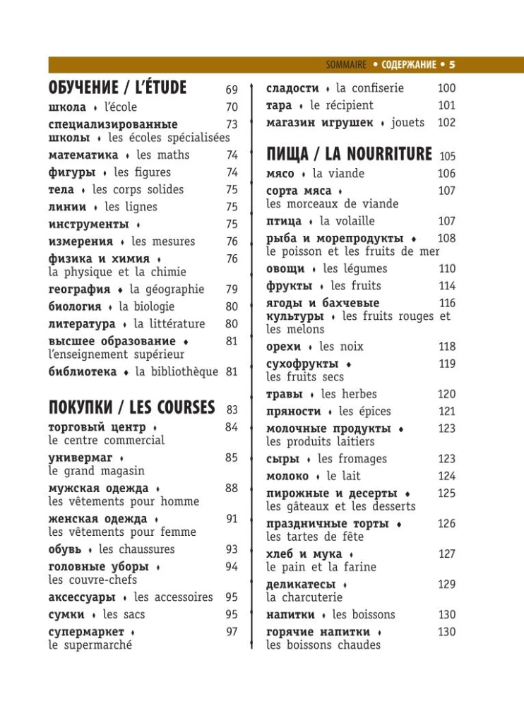 Französisch-russisches visuelles Wörterbuch