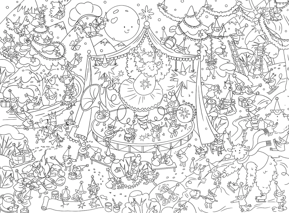The Magic Forest. Coloring Poster
