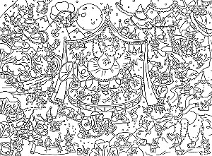 The Magic Forest. Coloring Poster