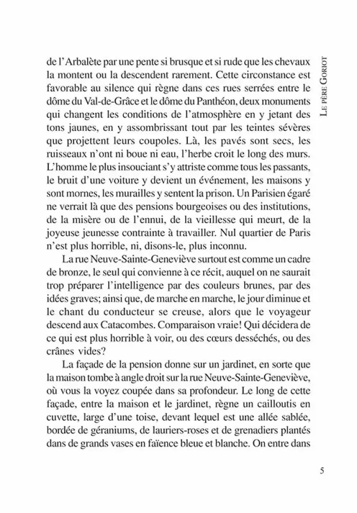 Le Pere Goriot / Der Vater Goriot