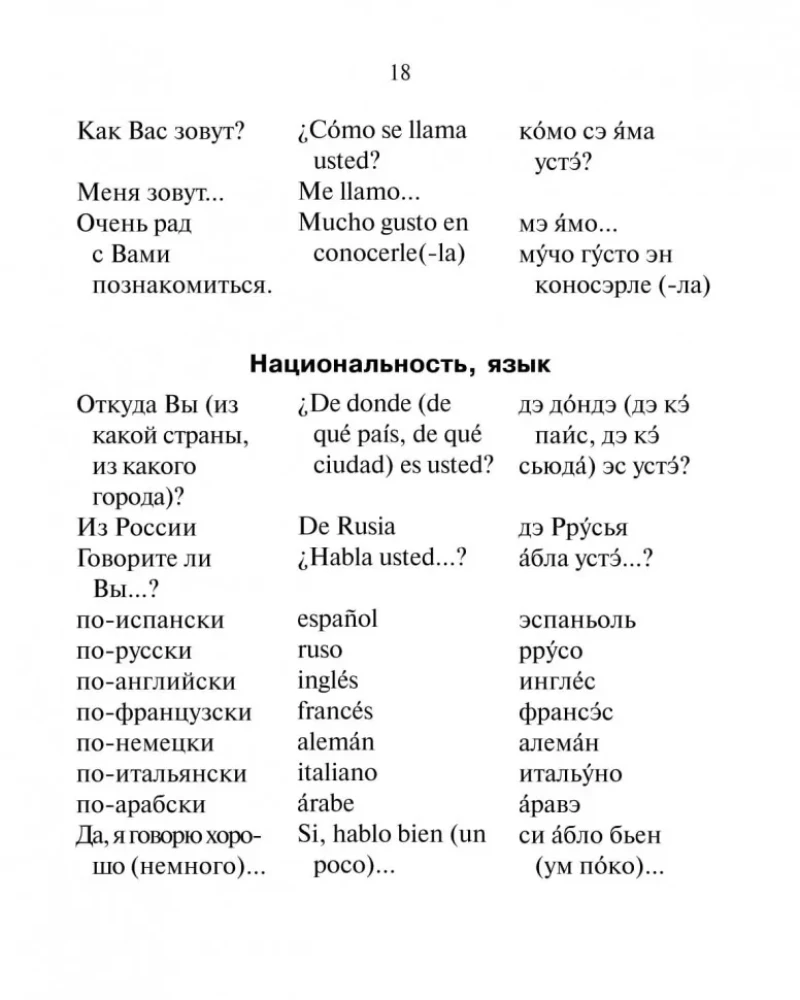 Russisch-spanisches Gesprächslexikon