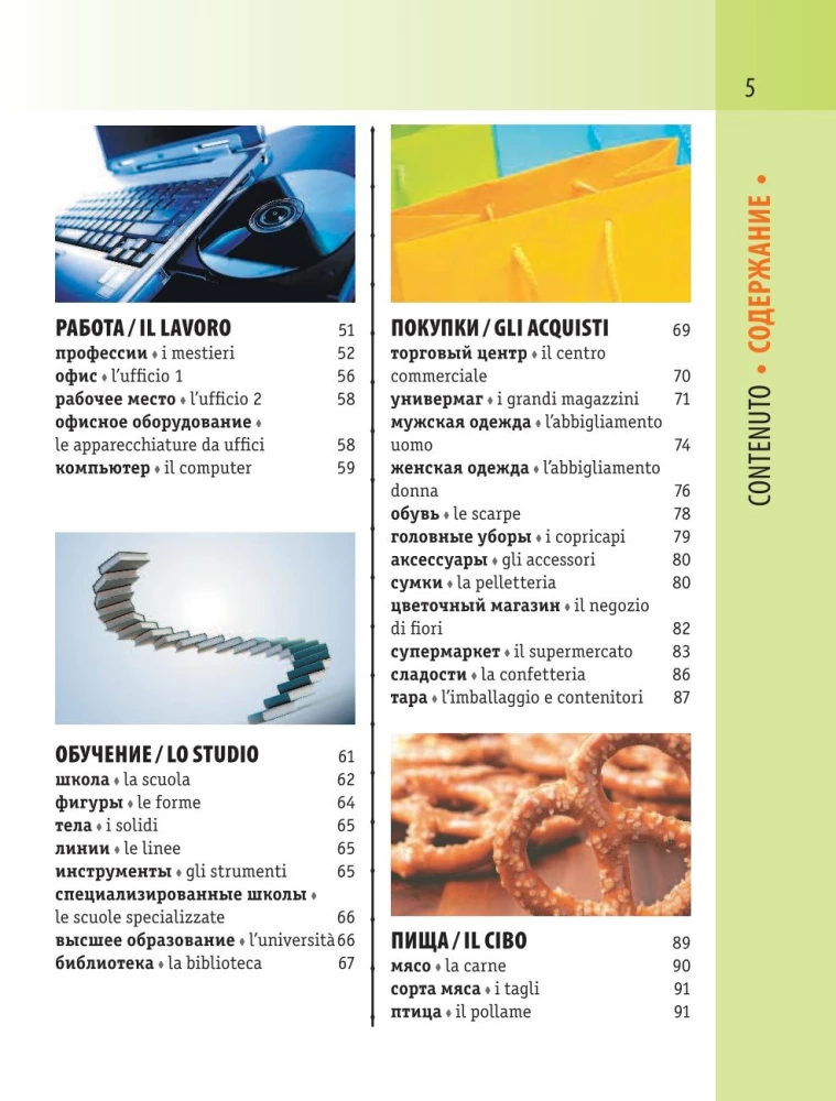 Itaalia-Vene visuaalne sõnaraamat transkriptsiooniga