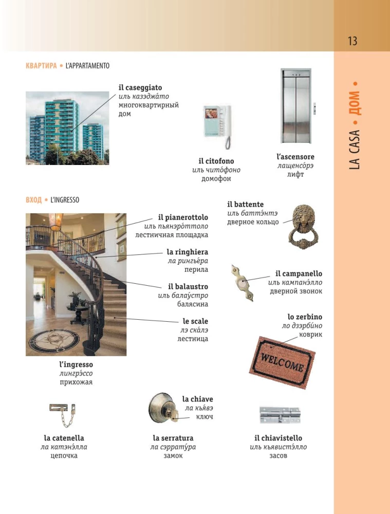 Itaalia-Vene visuaalne sõnaraamat transkriptsiooniga