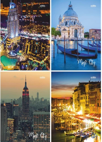 Тетрадь - Magic city, А4, 96 листов, клетка, в ассортименте