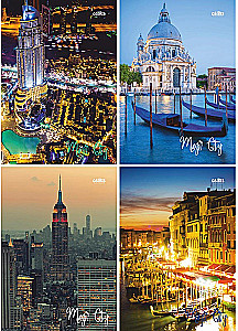 Тетрадь - Magic city, А4, 96 листов, клетка, в ассортименте
