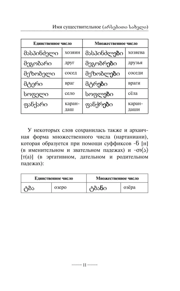 Georgische Grammatik ohne Nachhilfe. Alle Schwierigkeiten in einfachen Diagrammen