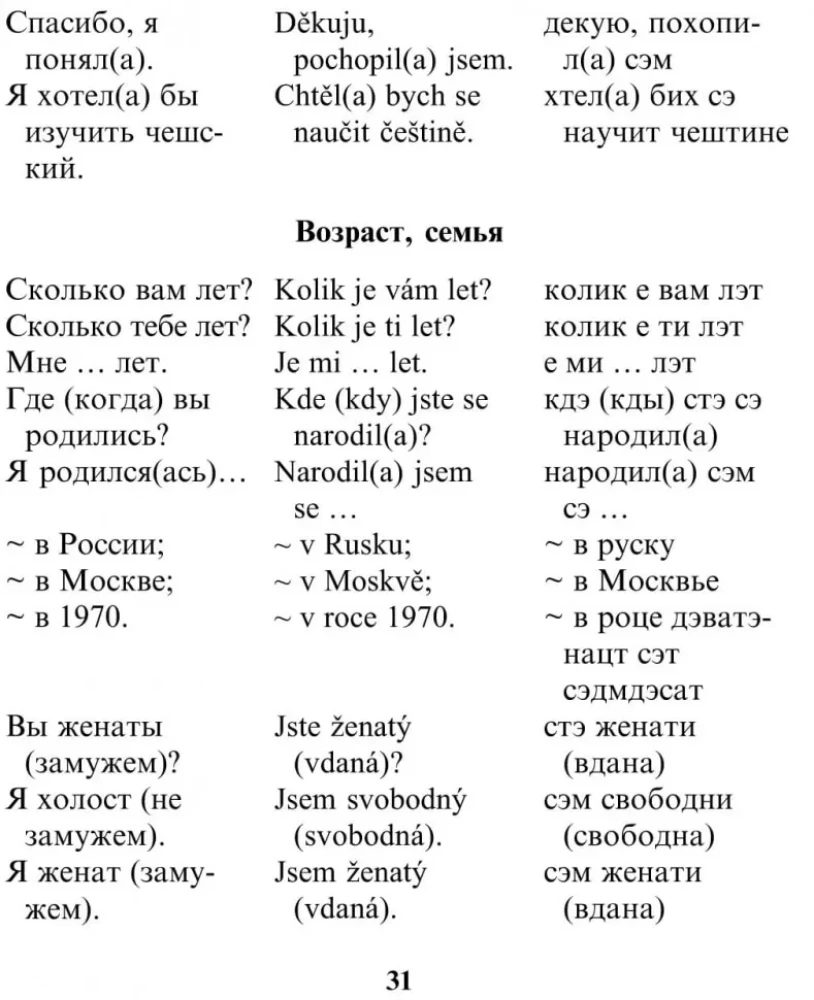 Rosyjsko-czeski rozmowniki