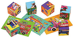 We are riding in toy cars
