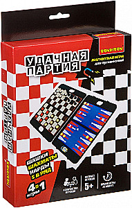 Sukcesywny zestaw 4w1. Szachy, warcaby, backgammon, 5 w rzędzie