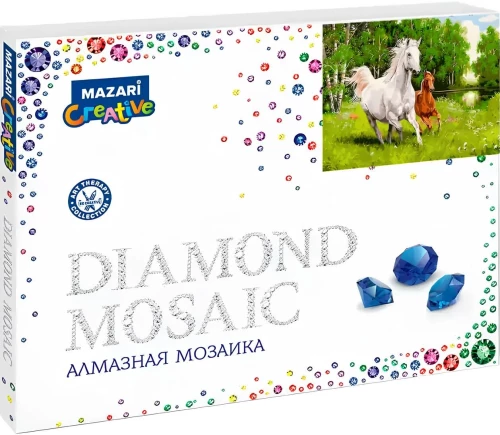 Diamond Mosaic - Horses in the Forest